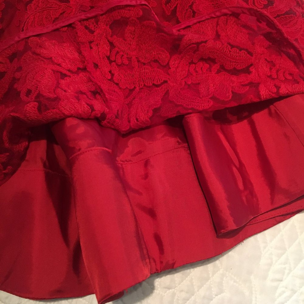 Carolina Herrera Red Lace Dress - Size 8 NWT - Picture 16 of 16